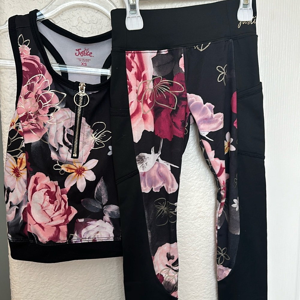 Justice extra small size 5/6 matching set